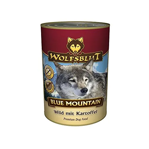 Wolfsblut Blue Mountain Hundefutter, 12er Pack (12 x 395 g) - Hochwertiges Nassfutter mit Wildfleisch und Kartoffel, ohne Zucker und künstliche Zusätze. Ideal für die ausgewogene Ernährung Ihres Hundes.