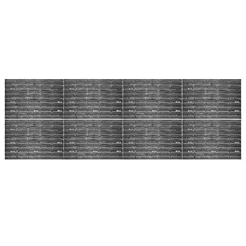 KADAX Werkzeugwand, Lagersystem aus PP Kunststoff, Wandregal in verschiedenen Größen, Werkstattwandregal mit Sichtlagerkästen und Werkzeughalterungen (232x78cm)