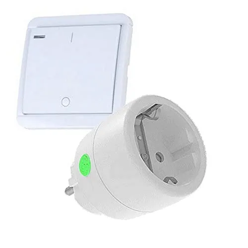 DIW-Funk Licht-Funksteuerung PT-501 - Smart-Home-fähiges Funksteuerungs-Set mit Timer, bestehend aus einer 2300 Watt Funksteckdose und einem Funk-Wandsender. Ideal für die einfache Steuerung von Geräten.