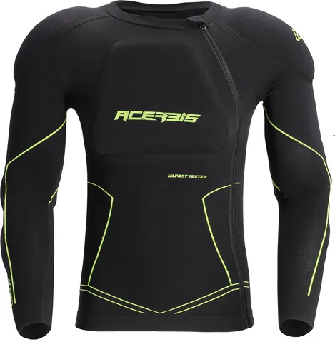 Acerbis Density Protektorenjacke - Schwarz/Gelb - L/XL - Hoch atmungsaktive Protektorenjacke für Motorradfahrer mit zertifizierten Viskoelastik-Protektoren für optimalen Schutz und Komfort, ideal für sicheres Fahren.