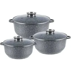 Zilner 6-teiliges Induktions Topfset mit Marmorbeschichtung