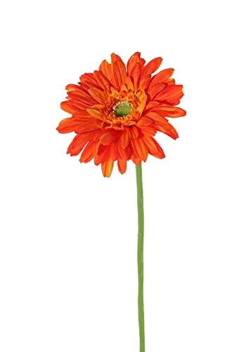 artplants.de Kunstblume Gerbera Helli, orange, 65cm, Ø12cm - Kunstgerbera