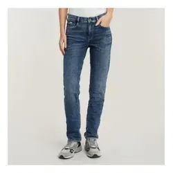 G-Star Damen Jeans Strace Straight blau (25/30) - Die G-Star Strace Jeans bietet einen geraden Schnitt mit robusten Nieten an den Vordertaschen. Praktische 5-Pocket-Form und stylisches Design aus hochwertigem Denim für lässige Outfits.