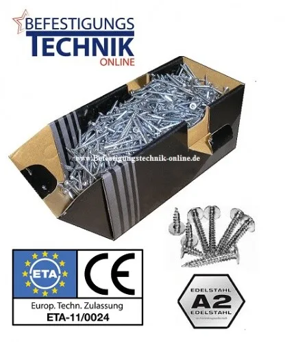 Schieferschrauben 4,0x30mm - Rostfreie Tellerkopfschrauben - Edelstahl Holzschrauben mit Tellerkopf, ideal für langlebige Befestigungen, 500 Stück pro Packung, perfekt für Bau- und Renovierungsprojekte.