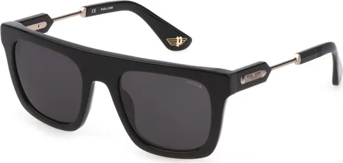Police SPLF71 700Y NERO LUCIDO 53/21/145 Herren Sonnenbrille - Moderne Herren Sonnenbrille mit 100% UV-Schutz. Leichtes und langlebiges Gestell aus Kunststoff, ideal für stilbewusste Männer. Perfekt für sonnige Tage und trendige Outfits.
