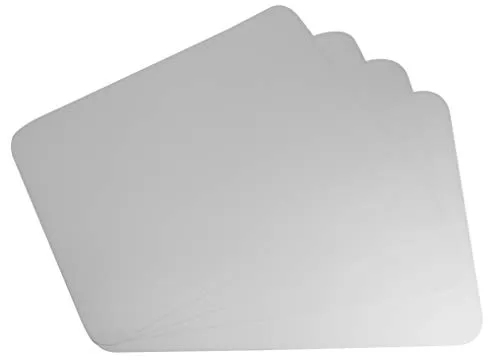 Vogt Foliendruck GmbH Tischunterlagen-Set transparent, 4-teilig, abwaschbar, Tischset, Platzset