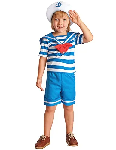 DEGUISE TOI Matrosen Kostüm für Jungen Seefahrer-Uniform blau-Weiss-rot - Bunt