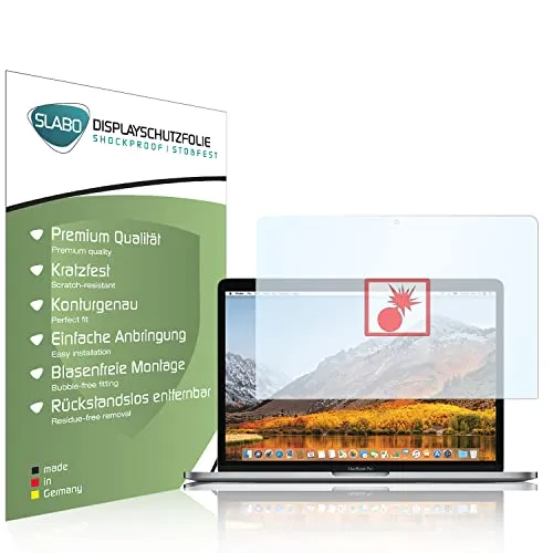 Slabo 2 x Panzerschutzfolie kompatibel mit MacBook Pro 13