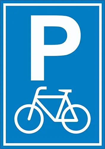 Fahrrad Parkplatz Räder Abstellplatz Aufkleber A2 (420x594mm)