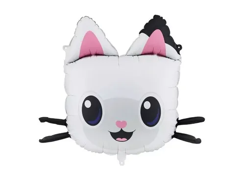 Balon foliowy Kiciuś Panduś 65x57cm PartyDeco 5904555099371 in weiß von PartyDeco