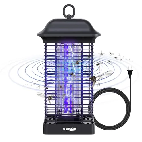 Insektenvernichter Elektrisch – 4000V 15W UV Hochwirksam Mückenlampe, Energiesparend Mückenfalle, Leise & Sicher, Ohne Chemie, für Innen & Außen bis 100 m², Wasserdicht IPX4
