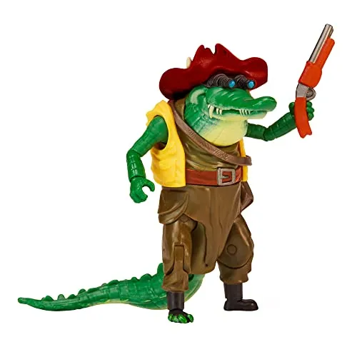 Teenage Mutant Ninja Turtles 38744 Splinter Leatherhead Figur - Fantastische Kreaturen für Kinder: Leatherhead, 11,4 cm groß, extrem beweglich mit 14 Gelenken, kommt mit Blaster und Zubehör für actionreiche Abenteuer!
