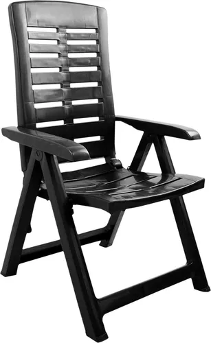Klappsessel Yuma 4-fach verstellbar - Anthrazit für Garten & Terrasse - Bequemer, witterungsbeständiger Klappsessel mit 4-fach verstellbarer Rückenlehne, ideal für Garten, Balkon oder Camping. Platzsparend klappbar und pflegeleicht.