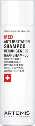 ARTEMIS MED Anti Irritation Shampoo 200ml - Hautschonendes Shampoo für empfindliche Kopfhaut, angereichert mit dem exklusiven Anti-Irritation-Komplex für Geschmeidigkeit und Glanz. Ideal für die tägliche Anwendung, frei von Alkohol und Parabenen.