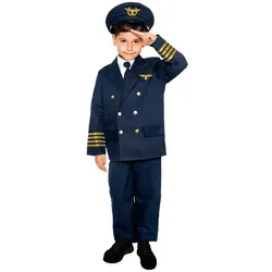 Maskworld Kostüm Pilot Kinderkostüm Deluxe in blau von MASKWORLD