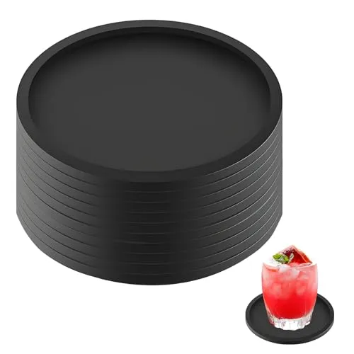 Glasuntersetzer & Bierdeckel Schwarz von Juhuifu