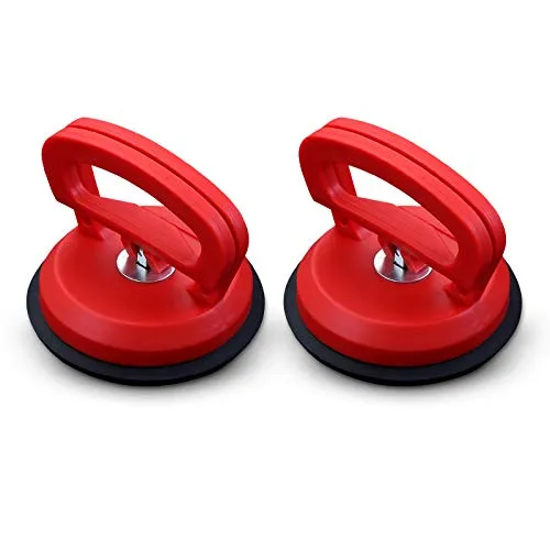 Hwtcjx 2 Stück Saugheber, Glassauger Saughalter, Glasheber Saugnapf Tragkraft 70kg, Vakuumheber für Glas, Bodenfliesen, Marmorplatten, Sonnenkollektoren, Möbel, Durchmesser 118 mm