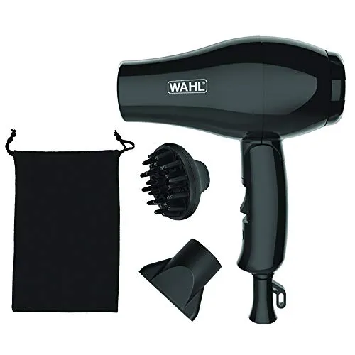 WAHL 3402-0470 Secadora De Viaje Plegable 1 Unidad 296 g Faltbarer Reise-Wäschetrockner, AC, Schwarz