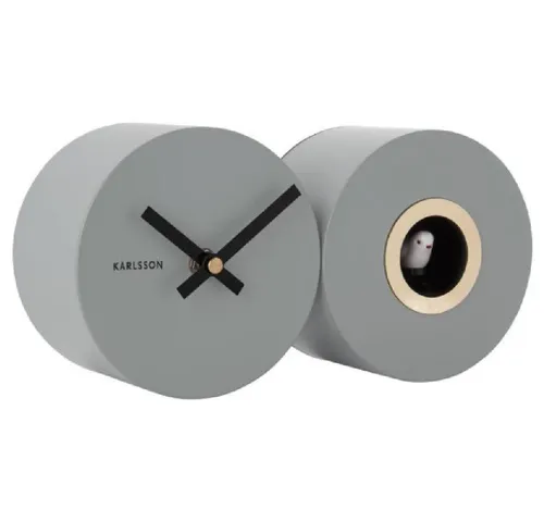 Karlsson Wanduhr Grau, Metall 26x13x7 cm in grau von Karlsson