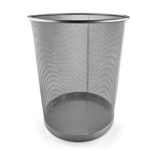 Stück Papierkorb Metallnetz Silber 29,5 x 35 cm 18 L Netz-Mülleimer Büro-Eimer 1