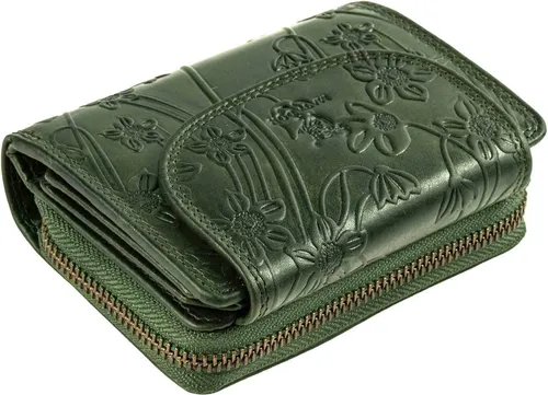 MATADOR SARAGOSSA Leder Geldbörse Damen Mittelgroß mit Geschenk Box - Damen-Geldbörse mit 12 Kartenfächern und edlem Design, handgefertigt aus Premium Leder für hohe Funktionalität und Stil, ideal als Geschenk.