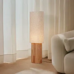 Holz Stehlampe Kimiko Lindby, Holz hell, für Wohn- / Esszimmer, Holz, Skandinavisch, Stehlampe 10041974