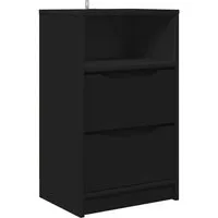 vidaXL Nachttisch Schwarz 40 x 30 x 467 cm Holzwerkstoff 888909