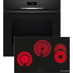 Bosch HBD471FB81 Einbau-Backofen-Set, HBA571BB3 + PKH811BB1D, Einbau-Backofen, Elektro-Kochfeld