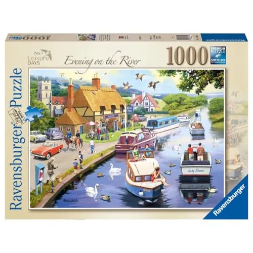 Ravensburger Puzzle: Nachmittag im Fluss, Puzzle, 1000 Teile, Puzzles für Erwachsene, Puzzle 1000 Teile, Kleber zum Einrahmen von Puzzles, Erwachsenenpuzzle, Geschenke für Erwachsene, 70 x 50 cm