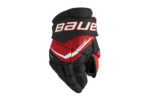 Bauer Eishockeyhandschuhe Vapor FLYPRO Junior 11 Zoll rot|schwarz - Robuste Hockeyhandschuhe in 11 Zoll, ideal für junge Spieler. Bieten optimalen Schutz und Beweglichkeit für spannende Spiele auf dem Eis.