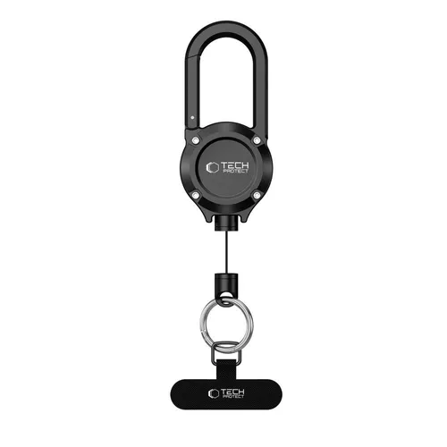 Anti-Diebstahl Handy Lanyard mit einziehbarem Seil Tech-Protect Lanyard Schwarz