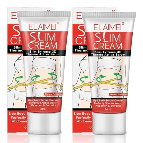 Produktbild P-Beauty Fettverbrennungs Creme 60ml | 3D Thermo Aktive Slim Cream gegen Cellulite und für straffe Haut | Verbrennung von Körperfett | Sport Creme | erhöht die Hautfestigkeit & Elastizität | 2x 60ml