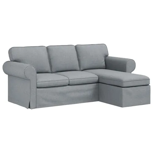 vidaXL modernes Sofa Hellgrau 215 x 138 x 80 cm von vidaXL