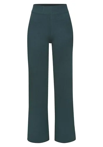 Elbsand Strickhose petrol Größe 36/38 - Sonstige Hosen - Unifarbene Strickhose mit weiter Beinform und elastischem Bund, ideal für bequeme Homewear aus besonders weichem Material.