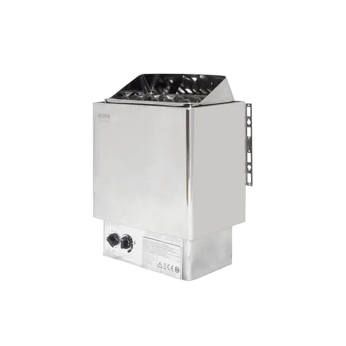 HOME DELUXE Saunaofen KIVA - 8 KW, leistungsstarker Saunaofen für Heimsauna - Saunaöfen mit 8 kW Heizleistung, integrierter Steuerung und Überhitzungsschutz für optimale Sicherheit und Komfort in deiner Wohlfühloase.