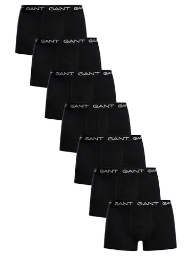 GANT TRUNK 7-PACK Herrenunterhosen, Gr. M, Schwarz - Herrenunterhosen im 7er-Pack aus elastischem Jersey, figurbetont mit elastischem Bund für optimalen Tragekomfort.