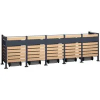 Westmann Metall Mülltonnenverkleidung Planum 5x240 L - Mülltonnenboxen mit modernem Design, das Mülltonnen stilvoll versteckt und gleichzeitig als Sichtschutz dient – stabil und langlebig aus pulverbeschichtetem Stahl.