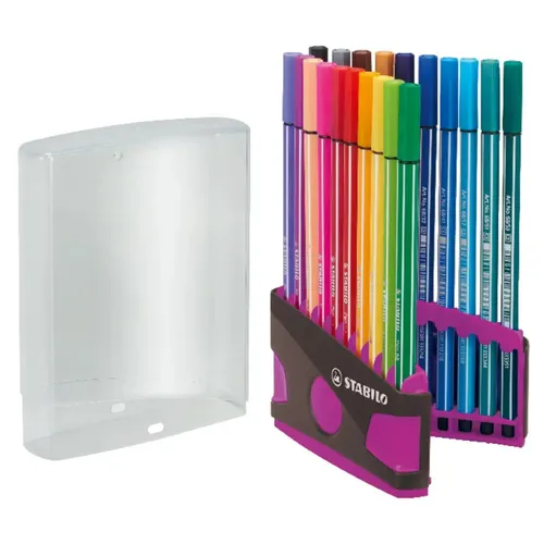 STABILO Pen 68 Filzstifte farbsortiert, 20 St. 6820-04-03, mehrfarbig,STABILO