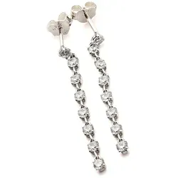 PANDORA Timeless Funkelnde Acht Steine Ohrhänger aus Sterling Silber - Bead Charms für Damen mit 8 funkelnden Zirkonia, elegantes Design für vielseitiges Styling und sicheren Sitz dank herzförmiger Schmetterlingsverschlüsse. Ein Must-have für Glamour in deiner Schmucksammlung!