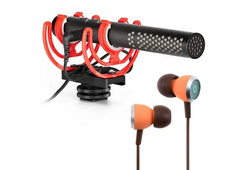 RØDE Mikrofon Rode Videomic NTG Mikrofon mit Audiofly Ohrhörer