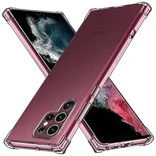 CoolGadget Rugged Handyhülle für Samsung Galaxy S22 Ultra Rugged Case, stoßdämpfende TPU Hülle Transparent Klar, kompatibel mit Samsung Galaxy S22 Ultra (6,8 Zoll)