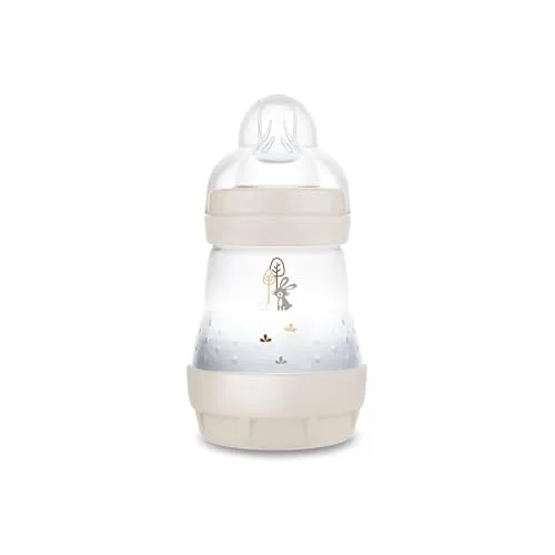 MAM Easy Start Anti-Colic Babyflasche (160 ml), besonders gut akzeptierte Milchflasche, Baby Trinkflasche mit Bodenventil gegen Koliken & Sauger Größe 1, 0+ Monate, Hase