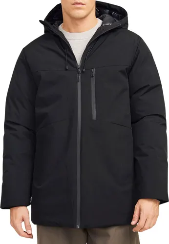Jack & Jones Payne Parka Winterjacke Herren - Schwarz - S - Funktionsjacken für Herren, warme und isolierte Winterjacke mit wasserbeständigem Material und winddichtem Design, ideal für kalte Tage.