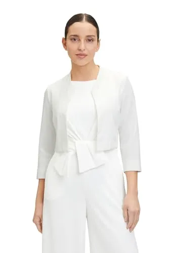 Vera Mont Damen Bolero-Jacke - Klassische Sweatjacke für Damen, figurbetont mit V-Ausschnitt und 3/4-Ärmeln. Vielseitig kombinierbar für Alltag und festliche Anlässe.