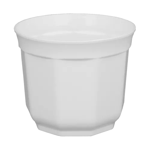 Übertopf  rund Ø 11 cm weiss Kunststoff Blumentopf Vase 32.9811-ws