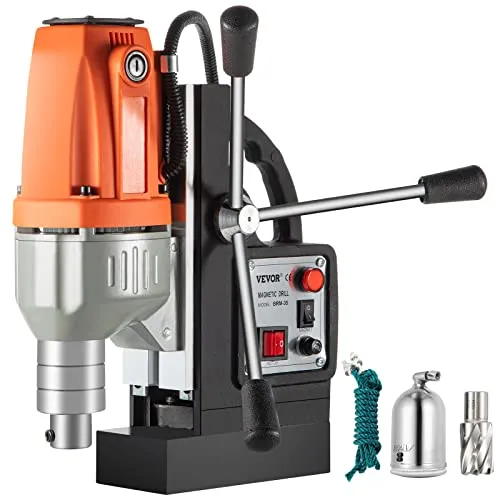 Mophorn Bohrmaschine, magnetisch, 980 W, 35 mm, maximale Magnetkraft 10.000 N, Tiefe 50 mm, Bohrsystem