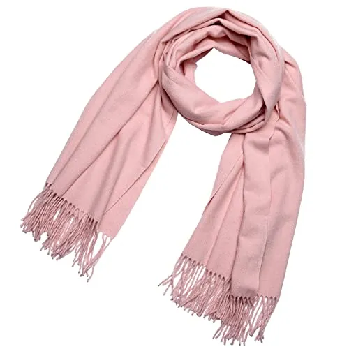 DonDon Schal Damen Winter Wollschal in pink von DonDon