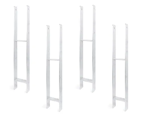 Alberts 208424 H-Anker Pfostenträger 4er-Set - Anker für Carports und Holzkonstruktionen, aus feuerverzinktem Stahl für maximale Langlebigkeit und Stabilität. Ideal für den sicheren Stand von Zäunen und Carports.