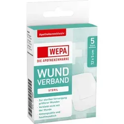 WEPA Wundverband 7,2x5 cm steril 5 St