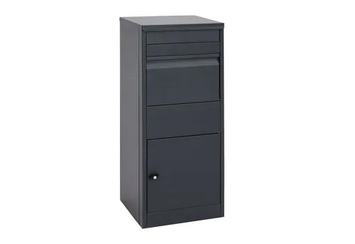 PROREGAL® Paketbriefkasten Paketkasten HxBxT 102x41x38cm Briefkasten anthrazit
